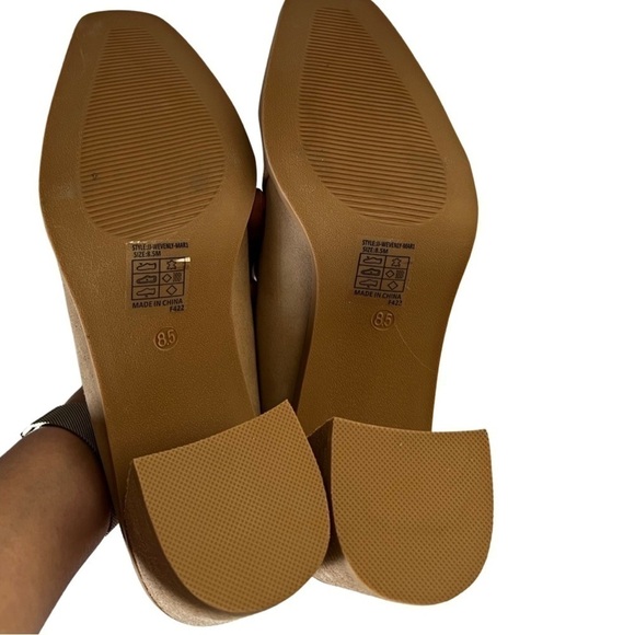 NEW JOIE Square Toe Pumps Loafer Suede Tan sZ 8.5 - Picture 5 of 5